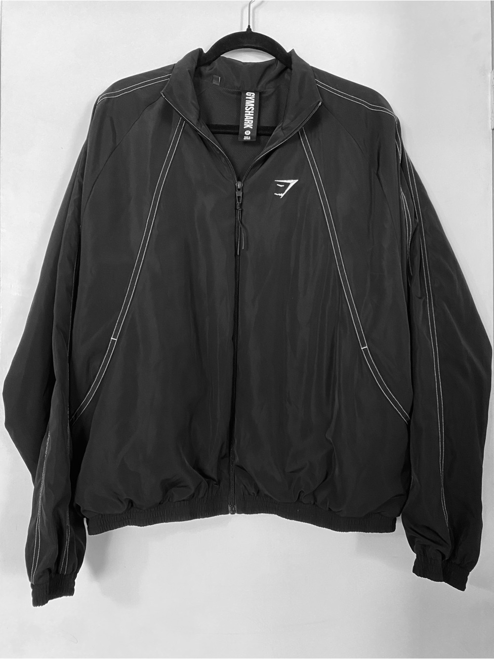 Men’s Gymshark Training Lightweight Windbreaker Jacket Black M EUC